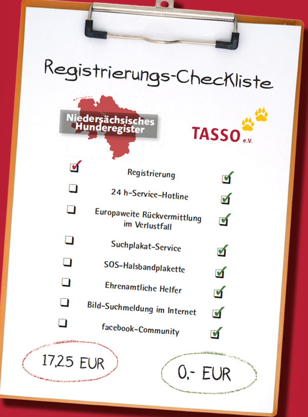 TASSO e.V. warnt Niedersächsisches Hunderegister ist ein teurer Flop