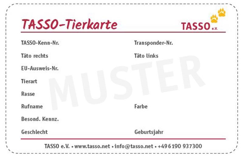 Tasso Tierausweis Tasso