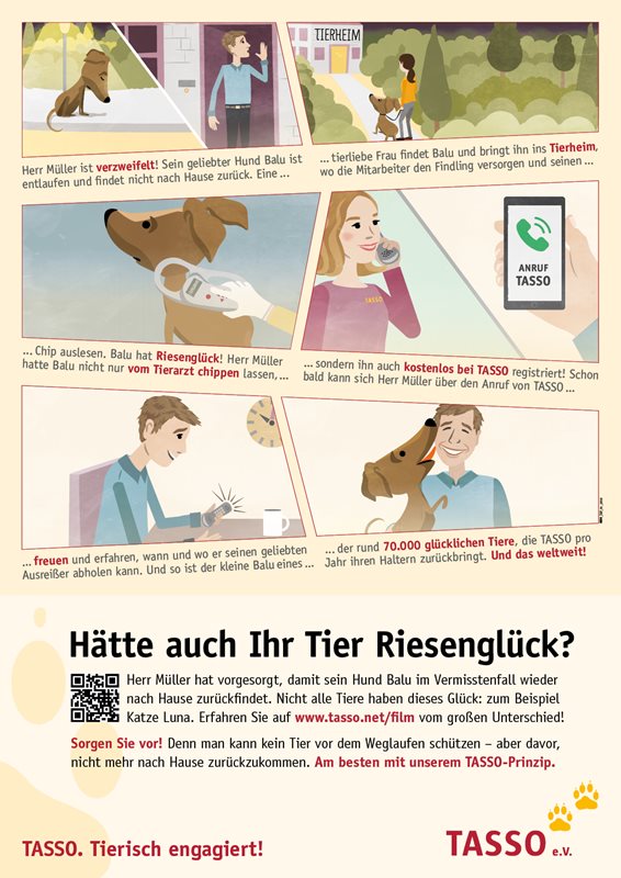 Plakat „Hätte Ihr Tier Riesenglück?" (DIN A2)